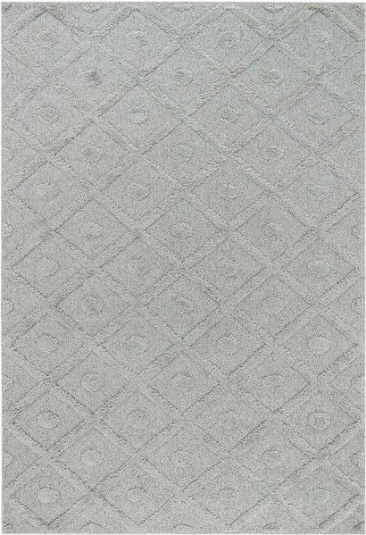 TaraCarpet Designteppich Designerteppich Tokio hoch-tief Struktur Rauten uni, rechteckig, Höhe: 20 mm, moderner scandi BOHO grau Wohnzimmer Schlafzimmer Flur 120x170 cm