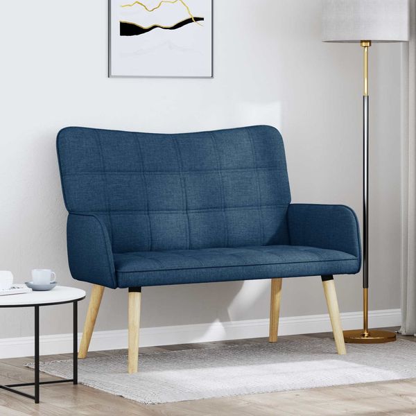 vidaXL 2-Sitzer Sofa Blau 115 x 61 x 87 cm Stoff 42028899
