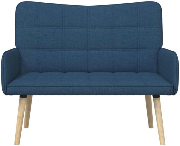 vidaXL 2-Sitzer Sofa Blau 115 x 61 x 87 cm Stoff 42028899 Bild 4