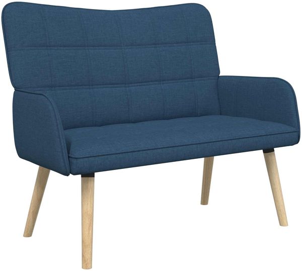 vidaXL 2-Sitzer Sofa Blau 115 x 61 x 87 cm Stoff 42028899 Bild 2