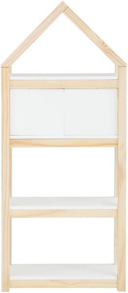 Bücherregal >Valdemar< in Weiß, Teilweise Massivholz - 60x139x30cm (BxHxT) Bild 4