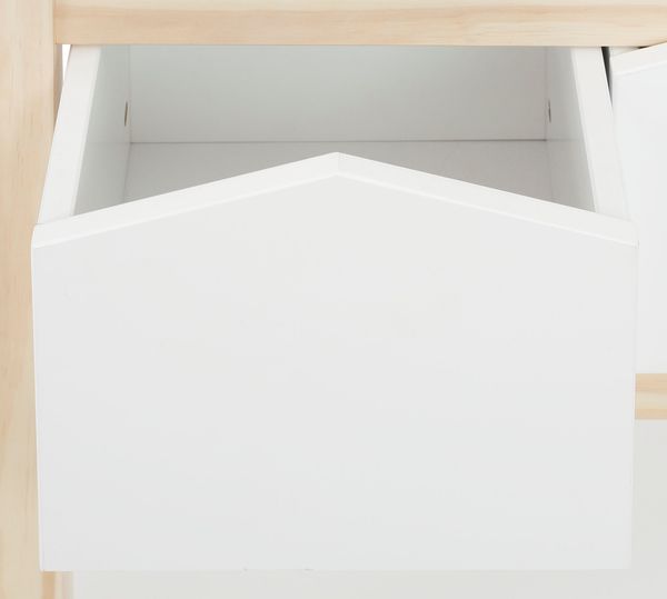 Bücherregal >Valdemar< in Weiß, Teilweise Massivholz - 60x139x30cm (BxHxT) Bild 6