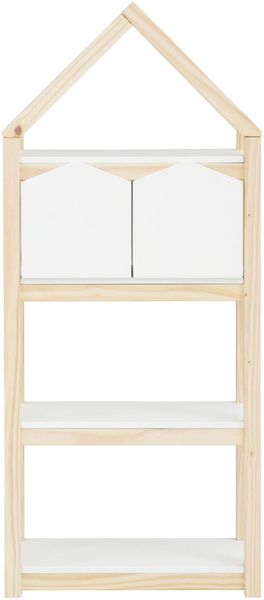 Bücherregal >Valdemar< in Weiß, Teilweise Massivholz - 60x139x30cm (BxHxT) Bild 2