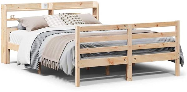 Doppelbett, Bettgestell Modernen mit Kopfteil ohne Matratze 160x200 cm d906e