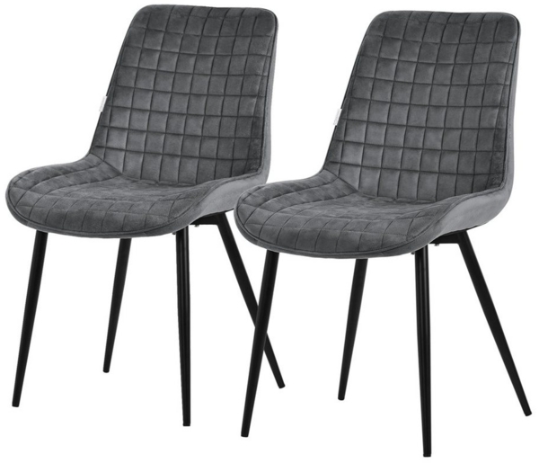 ML-DESIGN Polsterstuhl Esszimmerstühle mit Rückenlehne moderne Design Lounge mit Metallbeinen (2 St), Wohnzimmerstuhl Esstischstühle 2er Set Küchenstuhl Samt