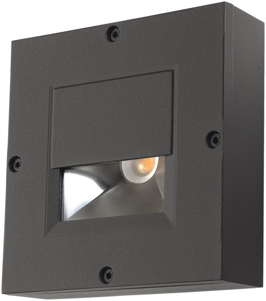 SG Leuchten LED-Orientierungsleuchte CALLISTO 3W 3000K 140lm 1LED graphit IP65 Scheibe