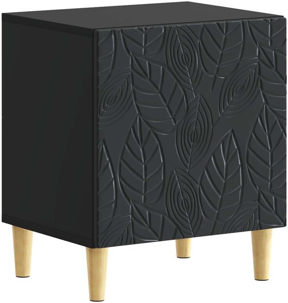 vidaXL Nachttisch Schwarz 43 x 34,5 x 50 cm Holzwerkstoff 895027
