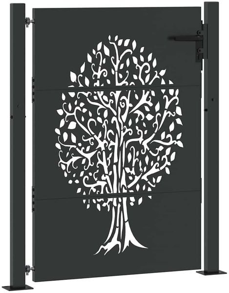 vidaXL Gartentor Schwarz 110 x 130 cm Pulverbeschichteter Stahl 42015885 Bild 4