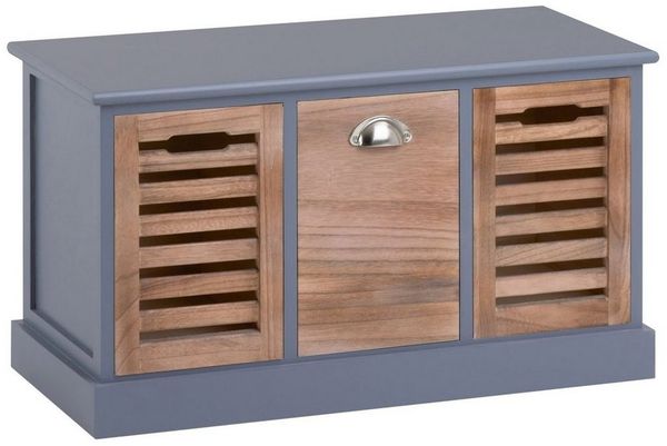 CARO-Möbel Schuhbank TRIENT, Sitzbank Garderobenbank Truhe Vintage Landhaus Flurbank