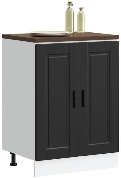 vidaXL Küchenunterschrank Porto Schwarz Holzwerkstoff 853918