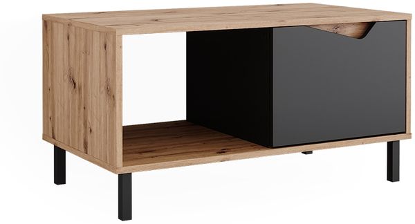 Couchtisch Marelle Anthrazit/Artisan 90 x 50 cm mit 1 Tür Vicco