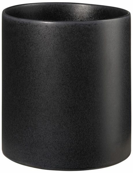 ASA Selection haruko Übertopf Black Iron, Blumentopf, Pfanzentopf, Pflanzkübel, Blumenkübel, Steingut, Schwarz Matt, H 23 cm, 64056174