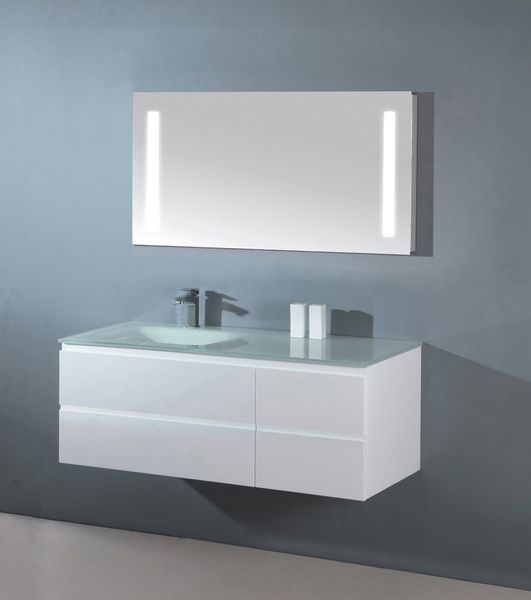 Sanotechnik Badmöbel Set - 'CUBE' 70 / 100cm, weiß, 99x48x51,5 cm