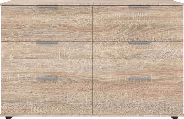 Schubladenkommode Easy Plus Kommode 130x41x83cm Farbe: braun