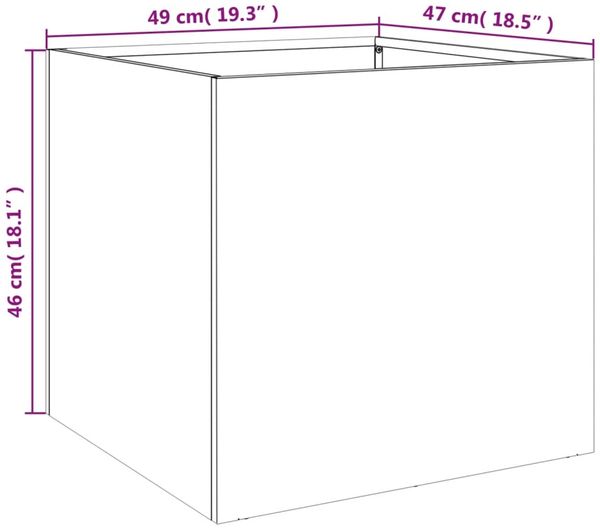 vidaXL Pflanzkübel Anthrazit 49x47x46 cm Stahl 841563 Bild 11
