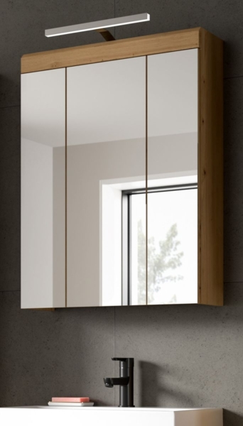Badezimmer Spiegelschrank Shawn in Eiche 60 cm