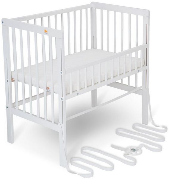 FabiMax Beistellbett Boxspring FIX, weiß lackiert