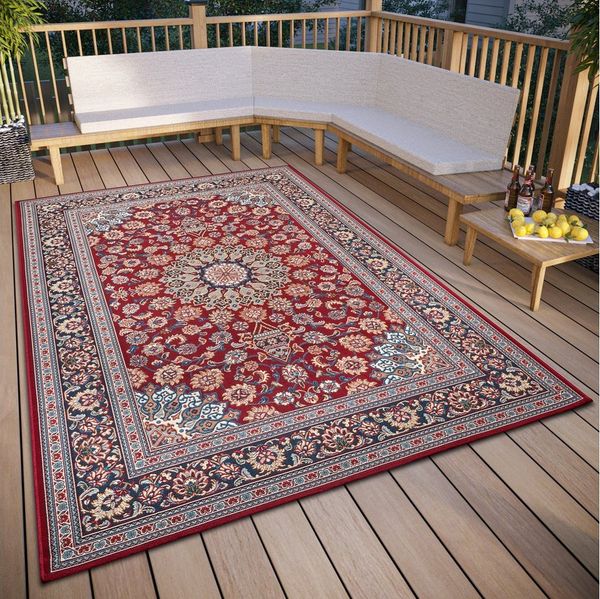 HANSE Home Teppich Kadi, rechteckig, Höhe: 3 mm, In-& Outdoor, Teppich, Wetterfest, Balkon, Garten, Wohnzimmer, Orient