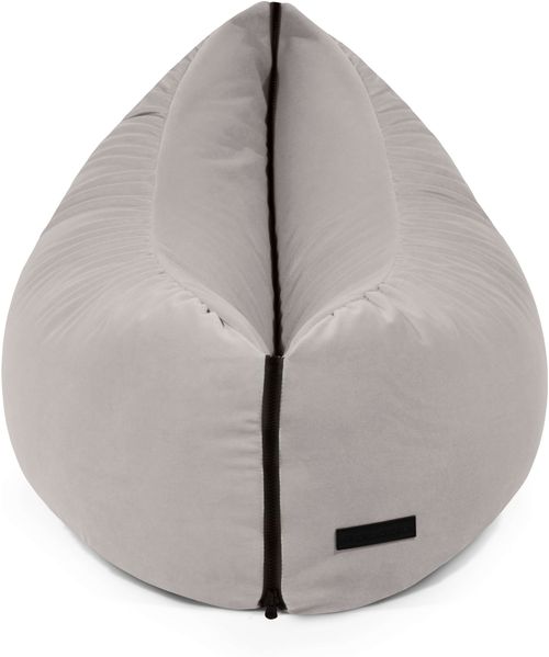 Sitzsack Clip Clap 90, Bezugstoff - Barcelona, 100% Polyester, Taupe, 60x90x70 Bild 2