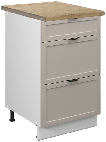 Küchenunterschrank Fame-Line GrauBeige 50 cm , AP Goldkraft Vicco