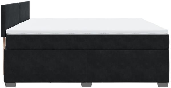 vidaXL Boxspringbett mit Matratze Schwarz 180x200 cm Samt 3286374 Bild 9