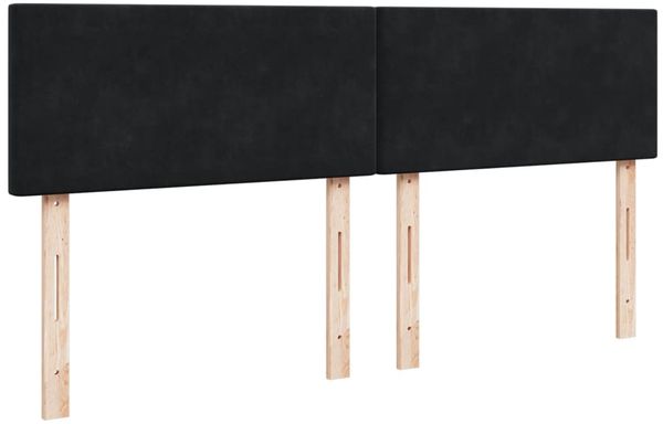 vidaXL Boxspringbett mit Matratze Schwarz 180x200 cm Samt 3286374 Bild 8