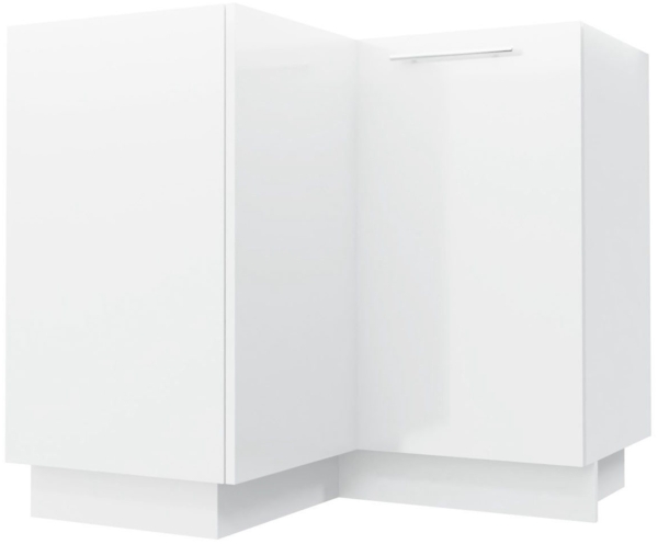 Kücheneckunterschrank ESSEN 90x90cm Acryl Hochglanz Ausführung weiß Hochglanz / weiß ES-D12/90