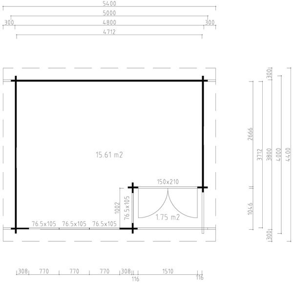 Gartenhaus Home Office Sam 70 Grau Bild 2