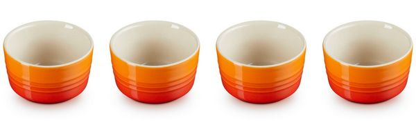 Le Creuset Mini Förmchen 4er Set Ofenrot - Orange