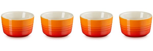 Le Creuset Mini Förmchen 4er Set Ofenrot - Orange