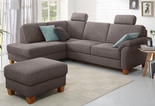 Home affaire Ecksofa Borkum L-Form, mit Federkern, wahlweise mit Bettfunktion