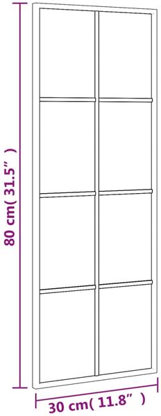 vidaXL Wandspiegel, Metall schwarz, 30x80 cm Bild 8