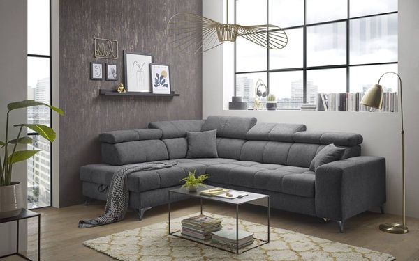 Ecksofa mit elektronischer Wallaway-Funktion | USB-Anschluss - Sydney