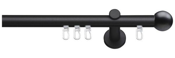 SN DECO GROUP Gardinenstange Innenlaufgarnitur Bozen, Ø 16 mm, 1-läufig, Fixmaß, Verschraubt, Aluminium, Komplettset