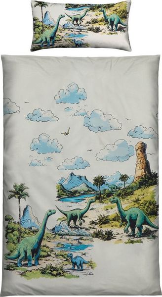 Erwin Müller Kinderbettwäsche Kinder-Bettwäsche, Renforcé, Renforcé Motiv: Dino/Tiermotive: Dinosaurier