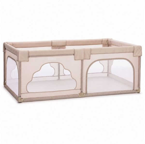 Fillikid Laufgitter Perth 115x180 cm - Baby Laufstall groß, Laufgitter Baby XXL Holz, Laufstall faltbar höhenverstellbar, Baby Playpen groß, Laufgitter Baby stabil, Krabbelgitter indoor