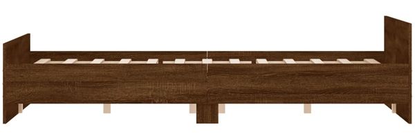vidaXL Bettgestell mit Kopf- und Fußteil Braun Eiche-Optik 150x200 cm 3203760 Bild 5