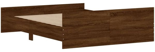 vidaXL Bettgestell mit Kopf- und Fußteil Braun Eiche-Optik 150x200 cm 3203760 Bild 7