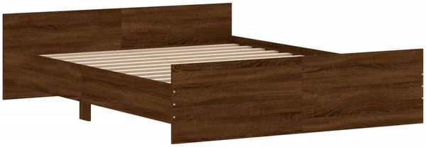 vidaXL Bettgestell mit Kopf- und Fußteil Braun Eiche-Optik 150x200 cm 3203760 Bild 3