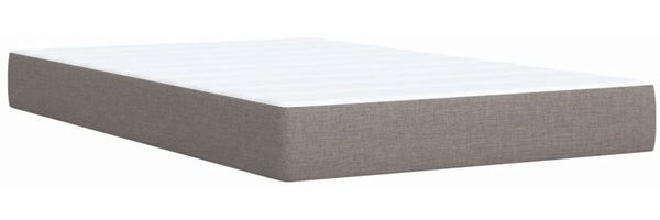 vidaXL Boxspringbett mit Matratze Taupe 90x200 cm Stoff 3288082 Bild 9