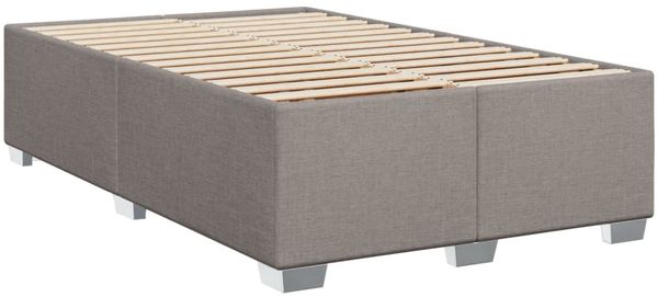 vidaXL Boxspringbett mit Matratze Taupe 90x200 cm Stoff 3288082 Bild 8