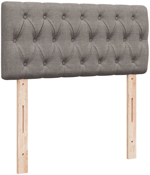 vidaXL Boxspringbett mit Matratze Taupe 90x200 cm Stoff 3288082 Bild 7