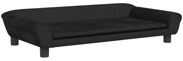 vidaXL Kindersofa Schwarz 100x50x26 cm Samt 3196397