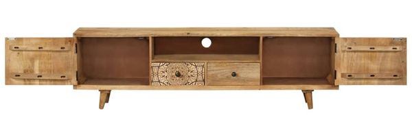 vidaXL TV-Schrank 140 x 30 x 40 cm Massivholz Mango [249856] Bild 4