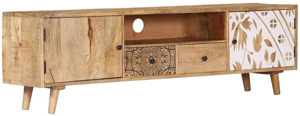 vidaXL TV-Schrank 140 x 30 x 40 cm Massivholz Mango [249856] Bild 11