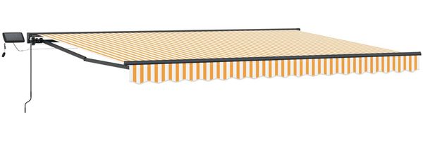 vidaXL Manueller Markisenrahmen mit LEDs Gelb, Weiß, Anthrazit 4 x 2 m 3420783 Bild 2
