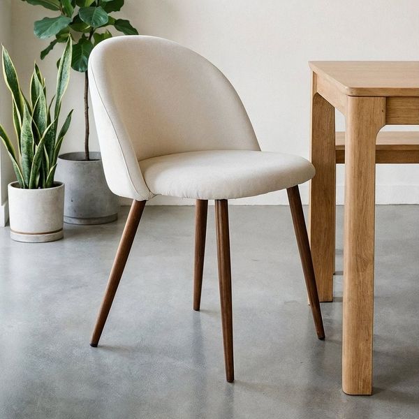 IDIMEX Esszimmerstuhl NAVIA (2 St), Esszimmerstühle 2er Set mit Veloursbezug Beige