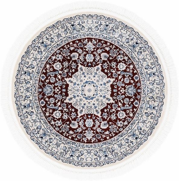 carpetfine Teppich Nain Diane, rund, Höhe: 8 mm, Kurzflorteppich, Orient Look