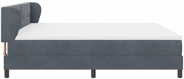 vidaXL Boxspringbett mit Kopfteil Dunkelgrau 200 x 200 cm Samt 3340407 Bild 8