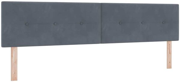 vidaXL Boxspringbett mit Kopfteil Dunkelgrau 200 x 200 cm Samt 3340407 Bild 5